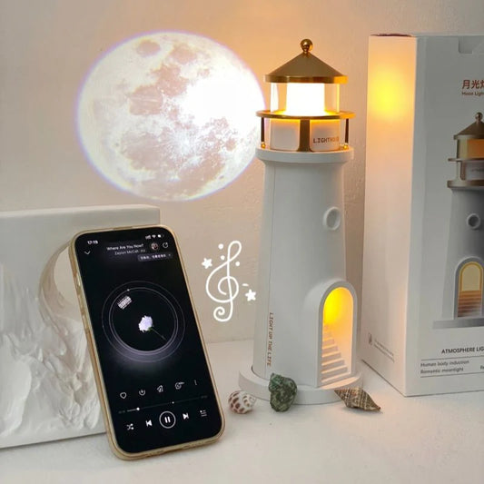 Lampe décorative avec projection lune et Bluetooth speaker