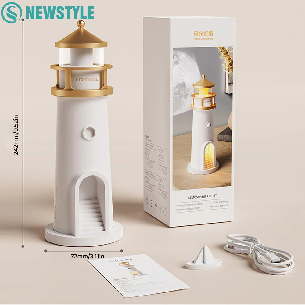 Lampe décorative avec projection lune et Bluetooth speaker