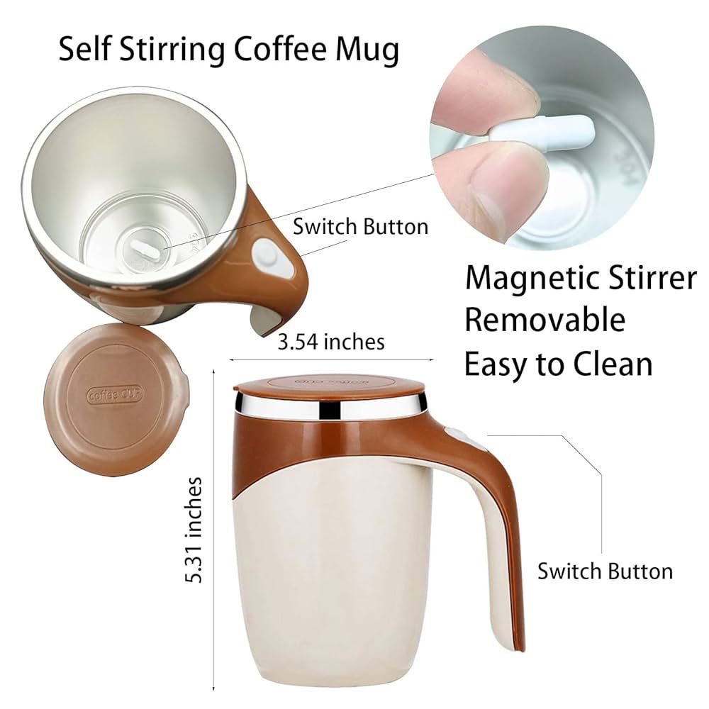Tasse Auto-Mélangeuse – Mug Électrique avec Agitateur Magnétique Amovible (Copie)